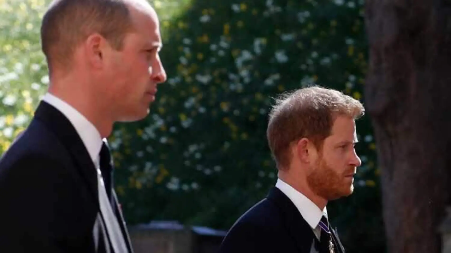 Principes William y Harry en funeral principe Felipe